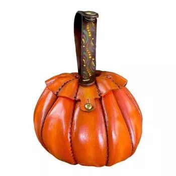 Тыква Искусственная Кожа Сумка для Поиска Хэллоуин Поясной Подсумок Сумка для Сбора Грибов Хэллоуин Сумка для Сбора Трав A