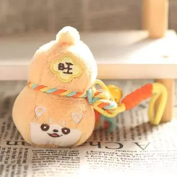 Тыква Подвеска Плюшевый Брелок Девочки Мальчики Рюкзак Автомобильный Кошелек Аксессуары Тыква Украшение с Колокольчиком светло-коричневого