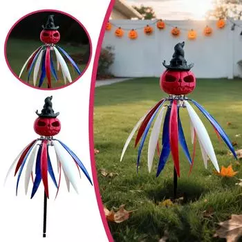 Тыква Ветряная мельница Металл Железо Харлоу Ветер Железная Ветряная мельница Уличная One Size красный