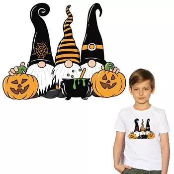 Тыквенные гномы, железные нашивки, термопресс, аппликация, толстовки «сделай сам», наклейка на одежду, наклейка Parches Ropa, художественные ремесла, подарки на Хэллоуин 8x6.3cm