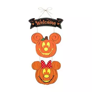 Тыквенный приветственный знак для входной двери Хэллоуин Деревянное украшение Праздничная табличка на дверь Приветственный знак Венок Домашний декор