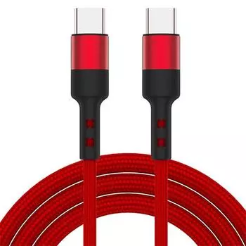 Type-c Braid Type-C Line USB C Data Cord USB C Cable Type C Cable Weave Charger Cord PD Data Cable red-1m