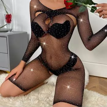TZ137 новая сексуальная сетчатая одежда с перекрестными рукавами, горячая алмазная секс-сетчатая одежда Simple packaging