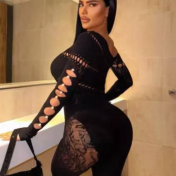 TZ DY-009 Новое сексуальное цельное нижнее белье с длинными рукавами из блестящей сетки с жемчугом simple packaging