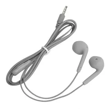 U19 Проводные наушники Универсальные 3,5 мм HiFi музыкальные наушники Проводные наушники с управлением для мобильного телефона(Серый ) серый