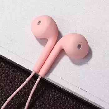 U19 Проводные наушники-вкладыши 3,5 мм с микрофоном с шумоподавлением (розовый)