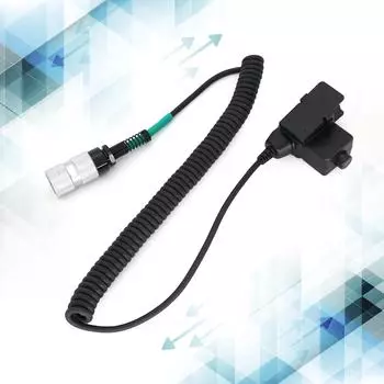 U94 PTT System Cable,6 Pin NATO Plug Push to Talk U94 Type Headset PTT Noise Reduce Cable for PRC-152 Radio