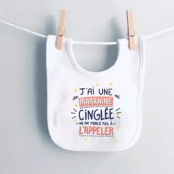У меня есть сумасшедшая крестная Франция Милый детский наряд Нагрудники для мальчиков и девочек Хлопковый нагрудник с принтом Слюна Полотенце Детские наряды Нагрудник Лучший подарок