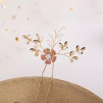 U-образная дисковая заколка для волос фото геометрические украшения для волос Mori Xianmei свадебный комплект цветок ретро гребень для волос Hanfu