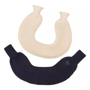 U-образная грелка с двойной вязкой и изоляцией из резины, теплая грелка, темно-синий чехол темно-синий