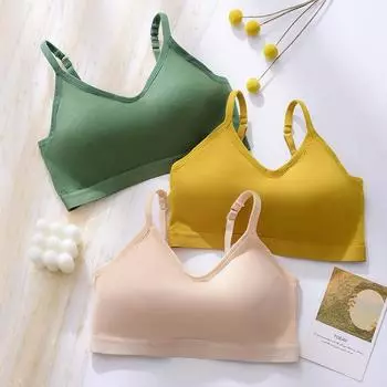 U-образная красивая спинка из чистого хлопка спортивное нижнее белье интегрированный фиксированный жилет с чашечками дышащий и удобный топ-труба для женщин M (recommended 80-55 kg) чёрный