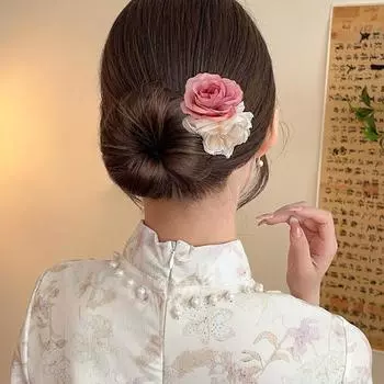 U-образная палочка для волос с кисточкой, имитация цветов, заколка для волос в виде цветка, шпилька для волос Hanfu, аксессуары для волос Hanfu style 5