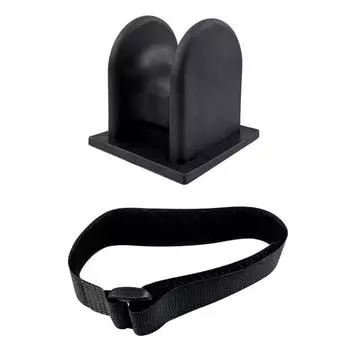 U-образная подставка для удочки Портативный держатель для рыболовных снастей TPE Аксессуары (черный)