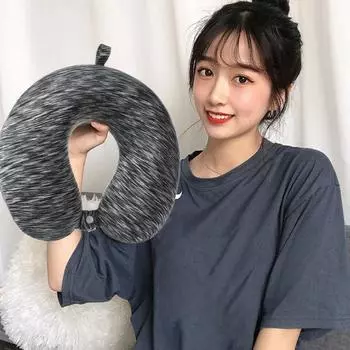 U-образная подушка для поддержки шеи, эргономичный дизайн, моющаяся, не выцветающая, поддерживающая подушка для шеи, подушка для подголовника автомобиля, самолета