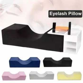 U-образная подушка для ресниц из хлопчатобумажной ткани с эффектом памяти, моющаяся, с защитной зоной шеи, обеспечивает глубокий серый