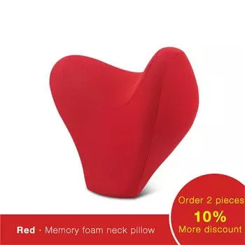 U-образная подушка для шеи из хлопка с эффектом памяти, подголовник, ткань из пены с эффектом памяти, подушка для поддержки шеи на автомобильное сиденье для путешествий на автомобиле, офиса, дома