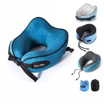 U-образная подушка с эффектом памяти, хлопковая подушка для защиты шеи, автомобильная подушка для сна, подушка для шеи, подголовник для хранения в самолете, портативная U-образная подушка
