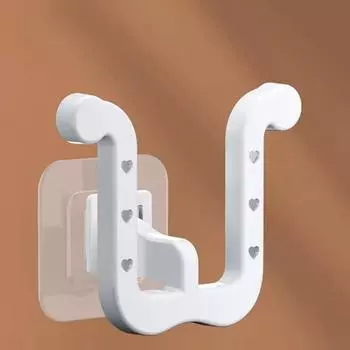 U-образная стойка для тапочек настенная перфорированная стойка для слива унитаза настенная стойка для хранения в ванной комнате полка для сандалий в ванной комнате белый