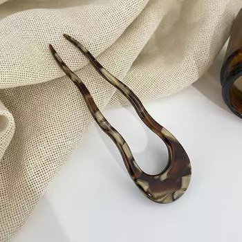 U-образная вилка для волос, аксессуары для укладки волос, простые в использовании шпильки для женщин brown