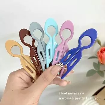 U-образная волнистая шпилька для волос для женщин с собранными на затылке волосами, универсальная заколка-обруч 1PCS чёрный