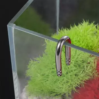 U-образная воздушная трубка для аквариума из нержавеющей стали, прочный кислородный насос, соединитель для воздушной трубы, принадлежности для аквариума серебряный