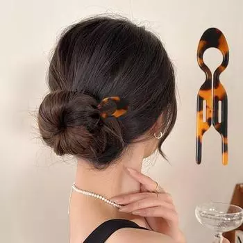 U-образная заколка для волос, легкая, нескользящая, для длинных густых волос, пучок, французские волосы D