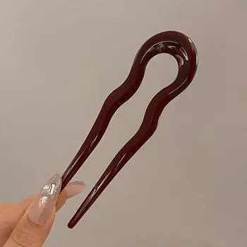 U-образная заколка для волос, модная черепаховая заколка из ацетата и акрила, геометрический дизайн, головной убор, палочки для волос для женщин и девочек