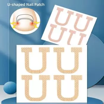 U-образные наклейки для ногтей Пластыри для коррекции вросшего ногтя при паронихии Эластичные растягивающие Пластыри для восстановления онихокриптоза белый