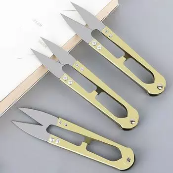 U-образные пружинные ножницы, ножницы для обрезки ниток, маленькие ножницы для вышивки крестом, маленькие ножницы для ниток для бытовых нужд 1pcs