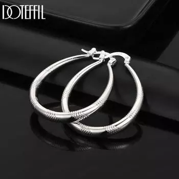 U-образные серьги для пирсинга из стерлингового серебра 925 пробы, модные свадебные украшения 39mm*32mm