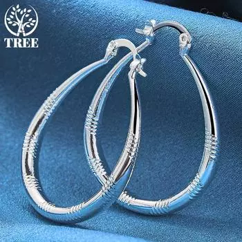 U-образные серьги из стерлингового серебра 925 пробы, модные свадебные ювелирные аксессуары 39mm*32mm