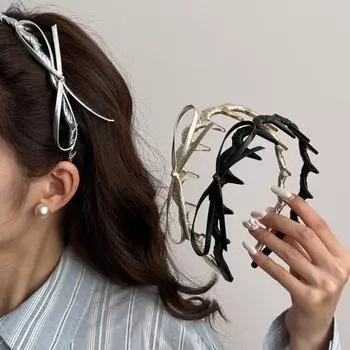 U-образный бант-повязка на голову тонкая искусственная кожаная повязка на голову модная волнистая повязка для волос для путешествий