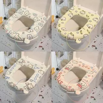 U-образный чехол на сиденье для унитаза, милое кольцо для сиденья, водонепроницаемый коврик для унитаза, моющаяся подушка для крышки унитаза, ванная комната