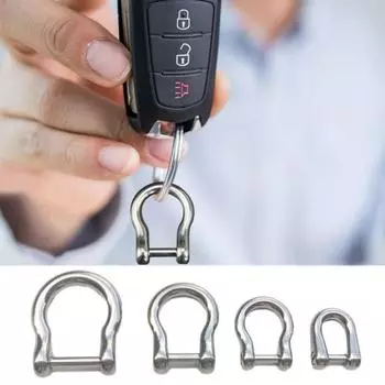 U-образный дизайн автомобиля, металлический брелок, титановый нескользящий, прочный, длительный срок службы, автомобильный брелок для ключей, автомобильные аксессуары XS серебряный