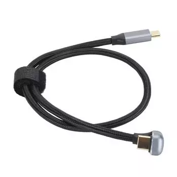 U-образный кабель для передачи данных типа C, кабель для передачи данных «папа-папа» USB3.2 Gen2 10 Гбит/с 20 В 5 А PD100W, быстрая зарядка 50cm / 19.7in