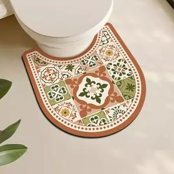 U-образный коврик для унитаза, противоскользящий коврик для раковины, диатомитовый коврик, впитывающий грязь, французский старинный коврик для ног, ковер для ванной комнаты 40*60CM