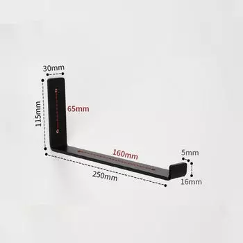 U-образный кронштейн для полки 200/250/300 мм Сверхпрочный кронштейн для настенной полки Настенное строительство 250mm-Style A