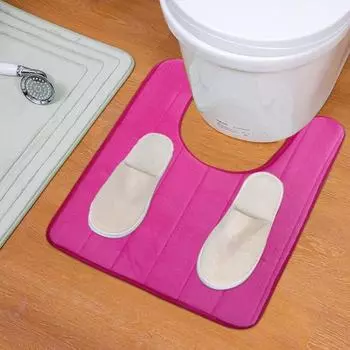 U-образный напольный коврик износостойкий нескользящий супер водопоглощающий легко моется быстросохнущий коврик для ванной комнаты и туалета 1pc