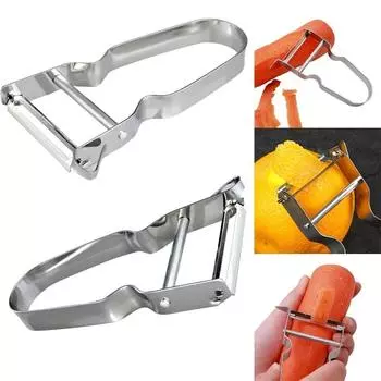 U-образный нож для чистки картофеля из нержавеющей стали для фруктов и овощей, скоростное лезвие для чистки цедры, кухонные принадлежности, набор для чистки Magic Trio