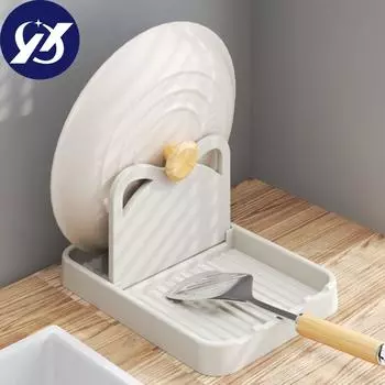 U-образный паз, держатель для крышки кастрюли, складная подставка для крышки кастрюли, многофункциональный столик для подставки для ложек белый