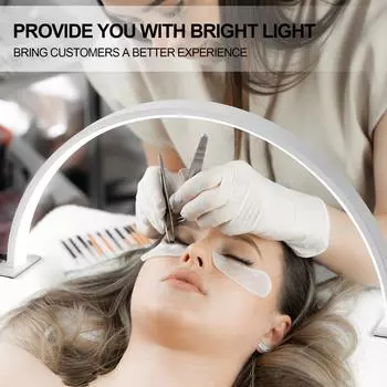 U-образный полумесяц, заполняющий светильник для салона красоты, настольный светильник для мытья ресниц, макияжа, ухода за глазами, светодиодный специализированный светильник для ногтей EU PLUS-55CM белый