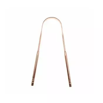 U-образный скребок для чистки языка для гигиены полости рта — изогнутый край, средней толщины, гладкий, высокая эластичность, легкий, удобный захват розового золота