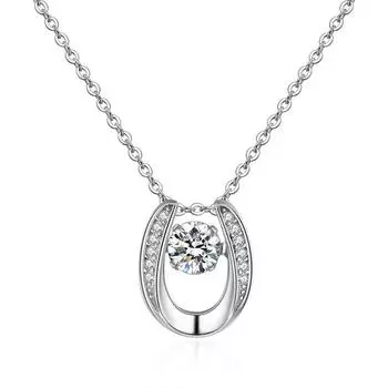 U-образный замок костяное ожерелье модный простой 925 стерлингового серебра умный буквенный подвесной светильник роскошные аксессуары 925