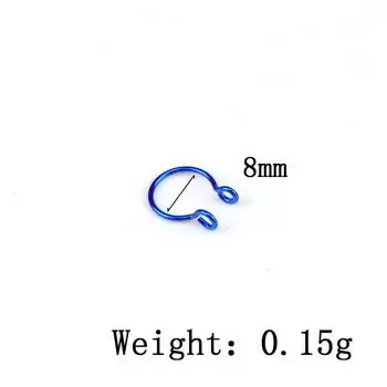 U-образный зажим для ушей, открытое носовое кольцо, гвоздик для носа, титановая сталь, медицинская сталь, полукруглый пирсинг, носовой зажим ручной работы серебряный