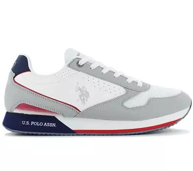 U.S. POLO ASSN. Nobil 003 - мужские белые кроссовки