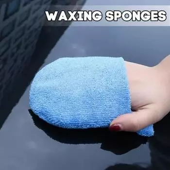 U-shape Car Polishing Wax Sponge Soft Microfiber Car Wax Applicator Mitts Foam Applicator Pad for Car Detailing Care Tool