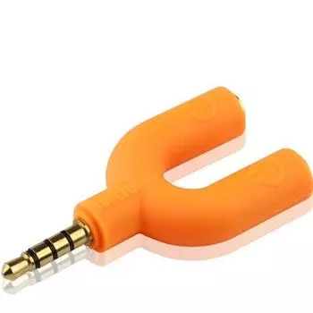 U-shaped Audio Cable 4 Pole U Type Adapter Headphone Cord Adapter Headset Splitter Earphone