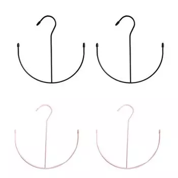 U Shaped Belt Storage Rack Lightweight Tie Organizer Multifunctional Belt Hanger for Wardrobe розовый