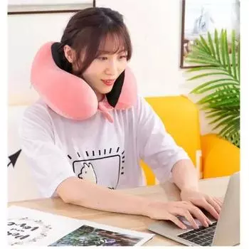 U Shaped Memory Foam Neck Pillows Soft Slow Rebound Space Travel Pillow Cervical Healthcare Bedding Drop Shipping 30x25cm