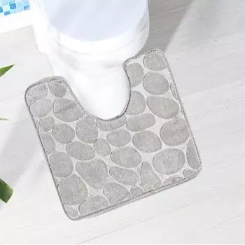 U-Shaped Toilet Foot Mat - Waterproof Bathroom Floor Pad, Quick Drying Anti-Slip Absorbent Rug for Washroom bath mat rug set